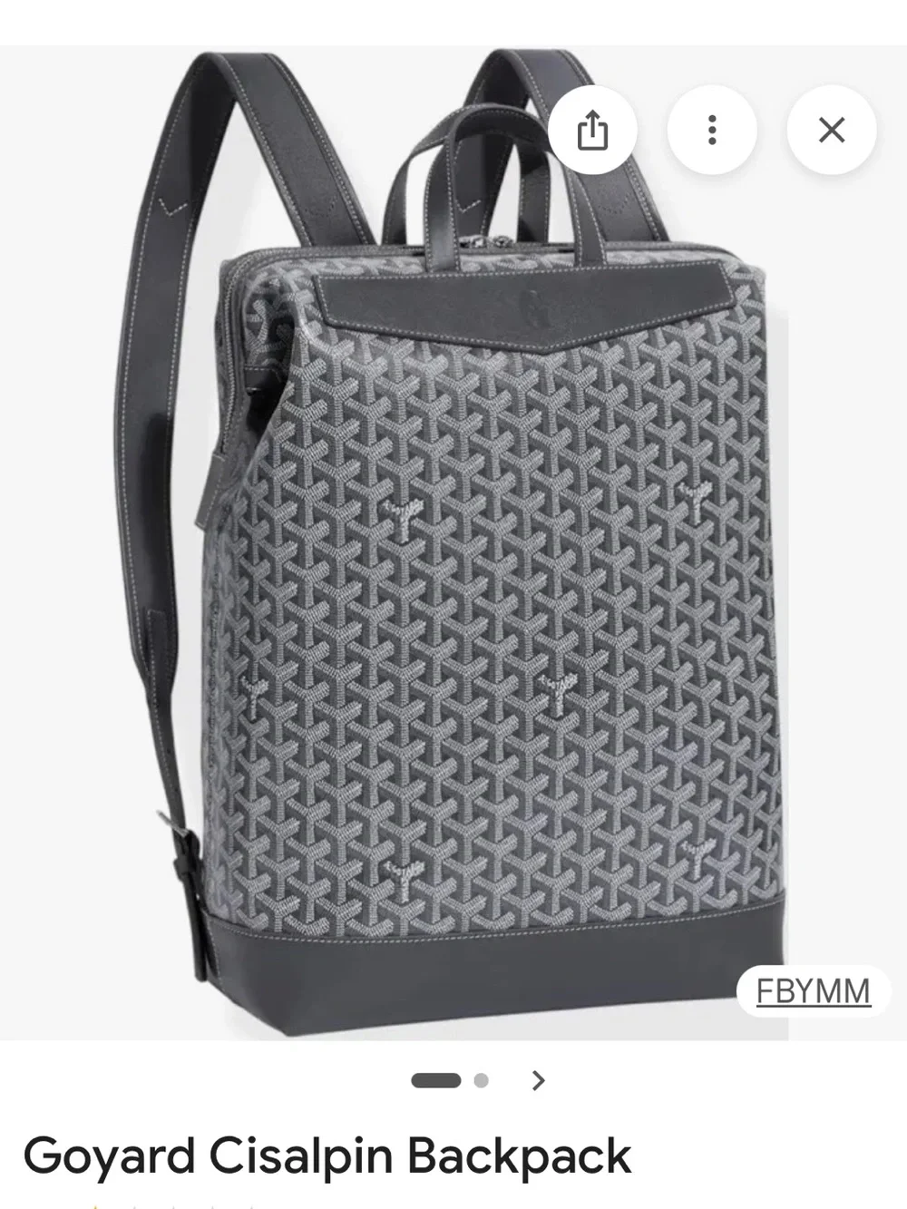 Goyard Gray Cisalpin Canvas Backpack